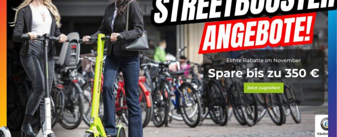 Streetbooster E-Scooter-Deals: Spare im November bis zu 350€