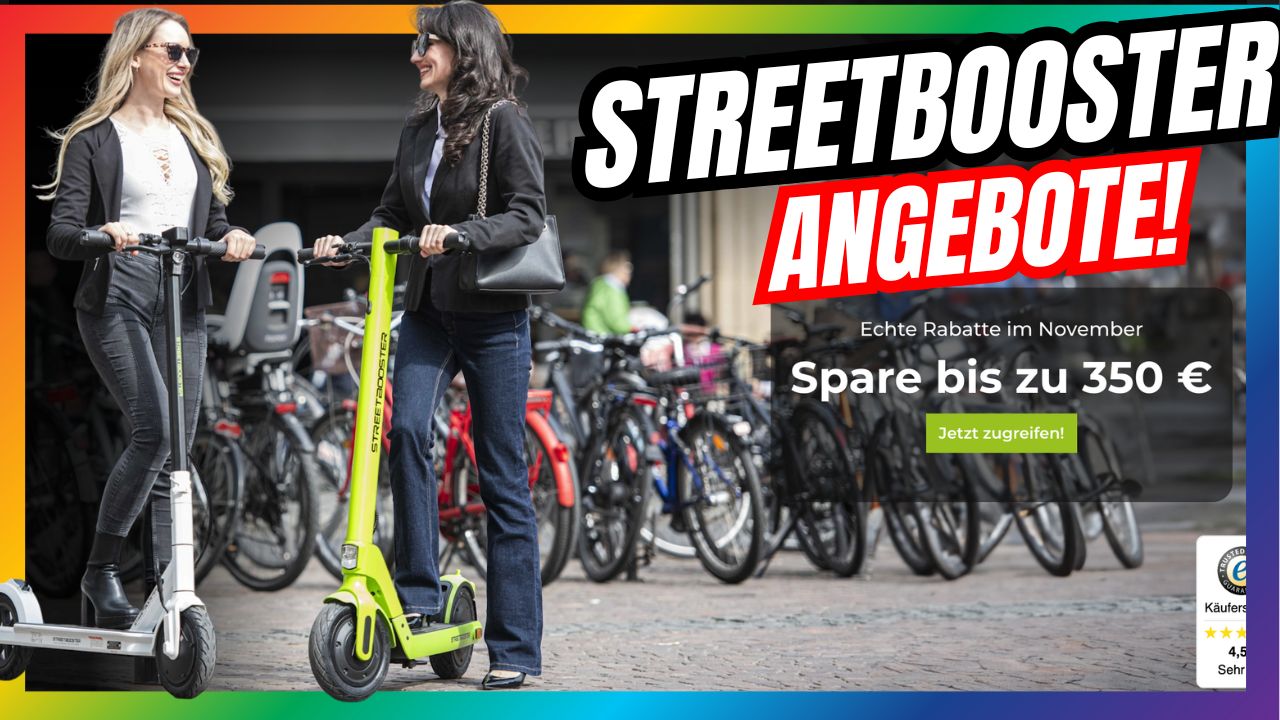 Streetbooster E-Scooter-Deals: Spare im November bis zu 350€