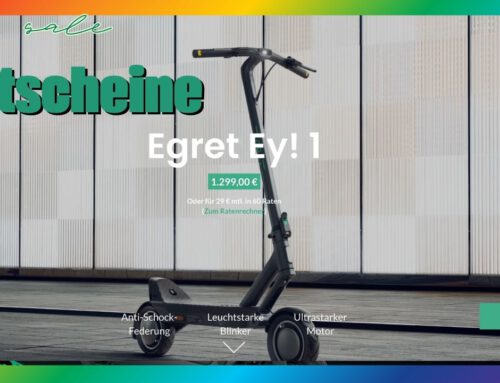 Egret Ey! E-Scooter SALE: Gutscheincodes bis 100 € Rabatt!