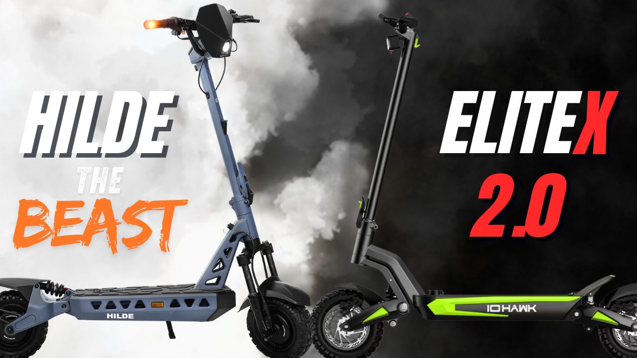 Erfahre, welcher Premium-E-Scooter Dein Favorit ist: Hilde – The Beast vs. IO Hawk Elite X 2.0. Spare jetzt mit Gutscheincode SH10!